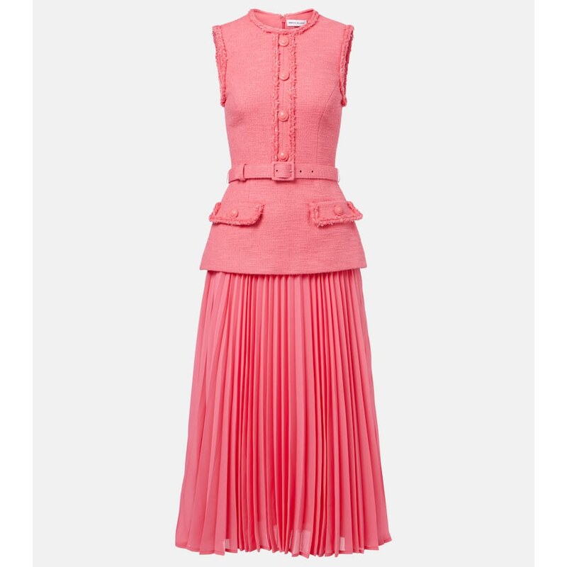 Rebecca Vallance Montana crÃªpe and georgette midi dress