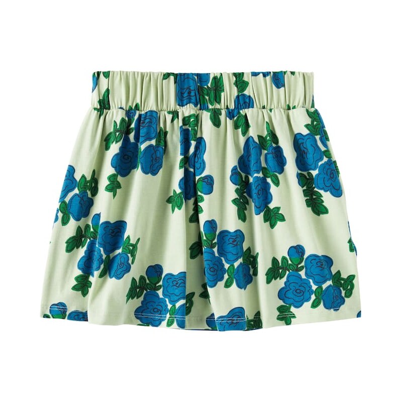 Mini Rodini Floral cotton-blend skirt
