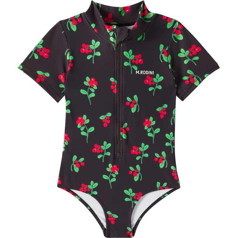 Mini Rodini Printed zip-up swimsuit