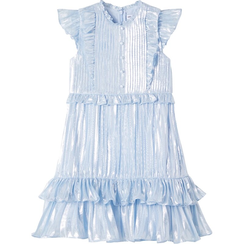 Self-Portrait Kids Ruffled silk-blend dress