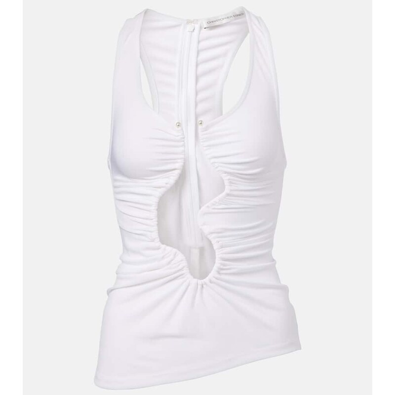 Christopher Esber Salacia cutout ruched tank top