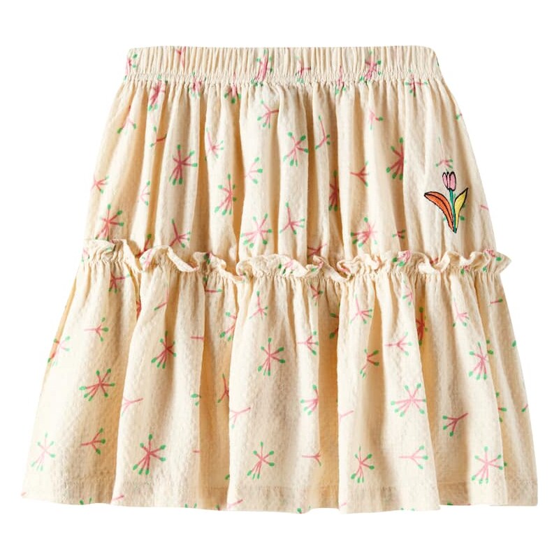 Jellymallow Candy Flower ruffled cotton jersey skirt