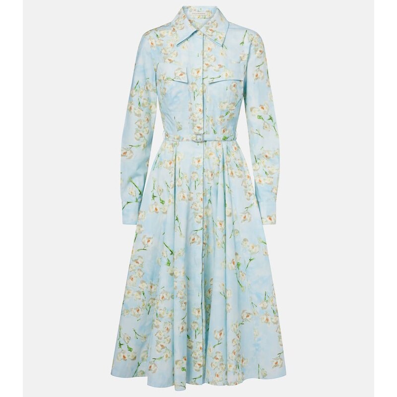 Emilia Wickstead Floral cotton poplin shirt dress