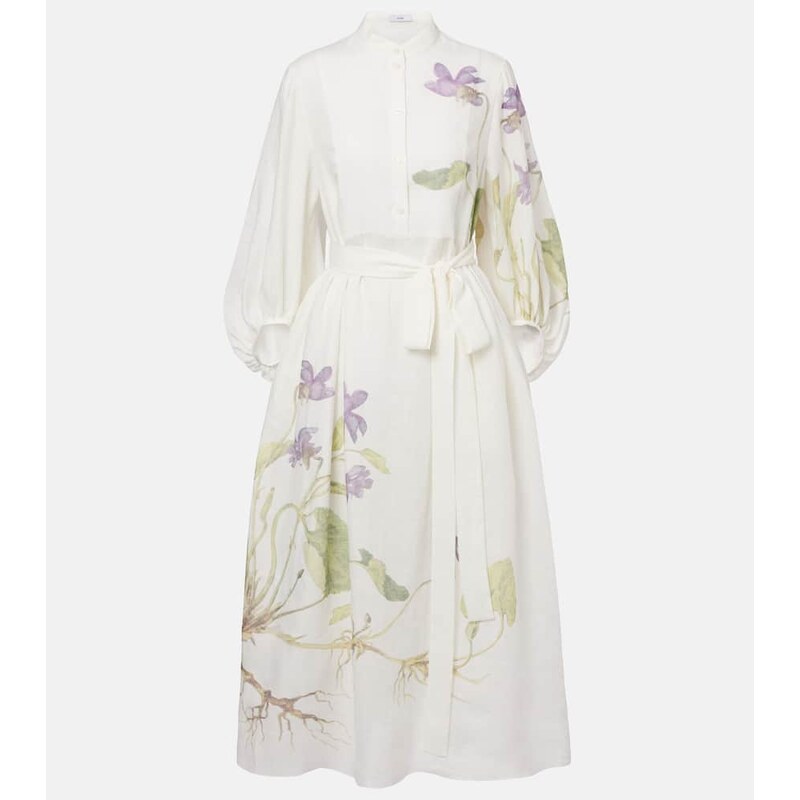 Erdem Linen wrap dress