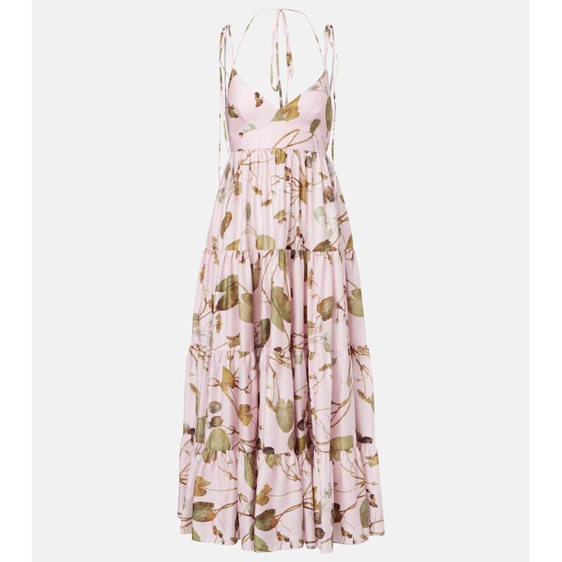 Erdem Printed cotton midi dress
