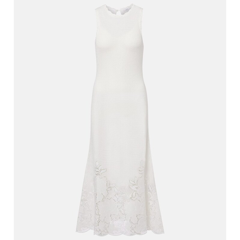 Erdem Open-knit cotton maxi dress