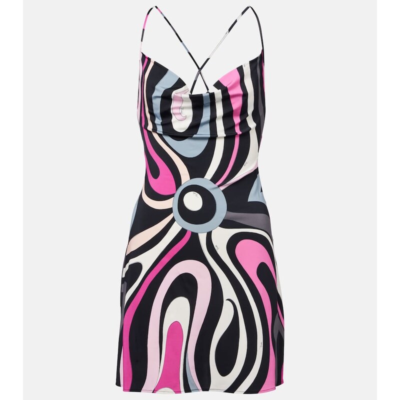 Pucci Marmo satin slip dress
