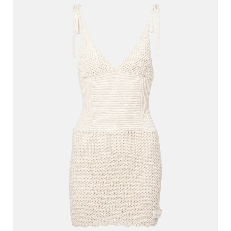 The Attico Knitted cotton minidress