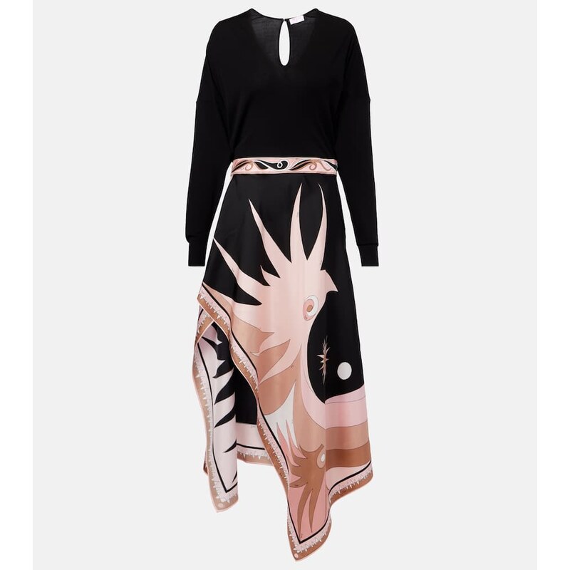 Pucci Stella knitted silk-blend midi dress