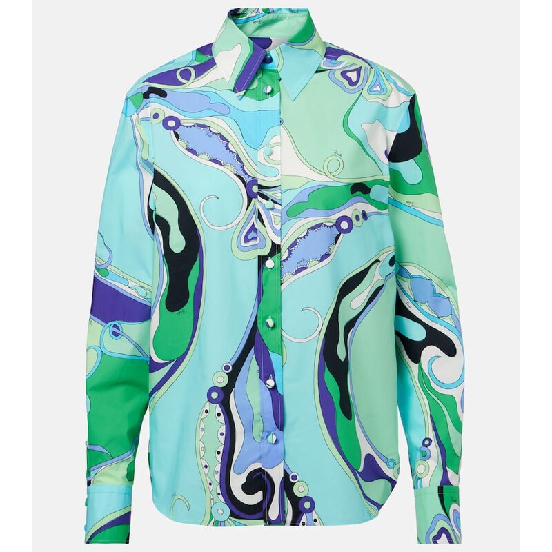 Pucci Orchidee printed cotton shirt
