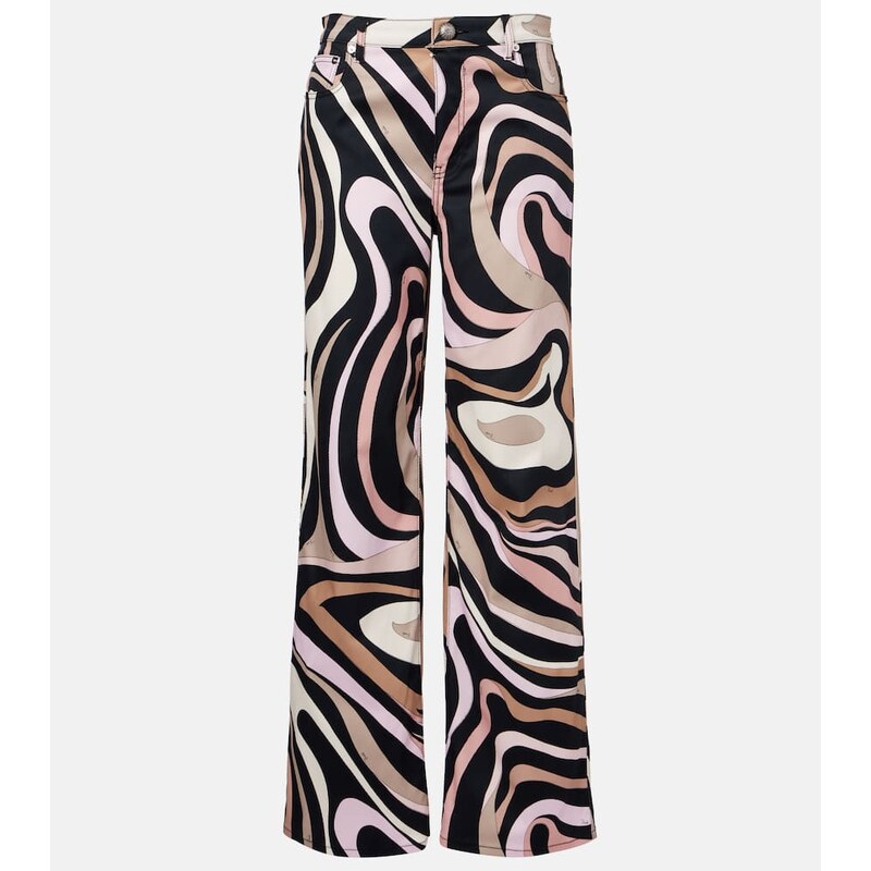 Pucci Marmo cotton-blend straight pants