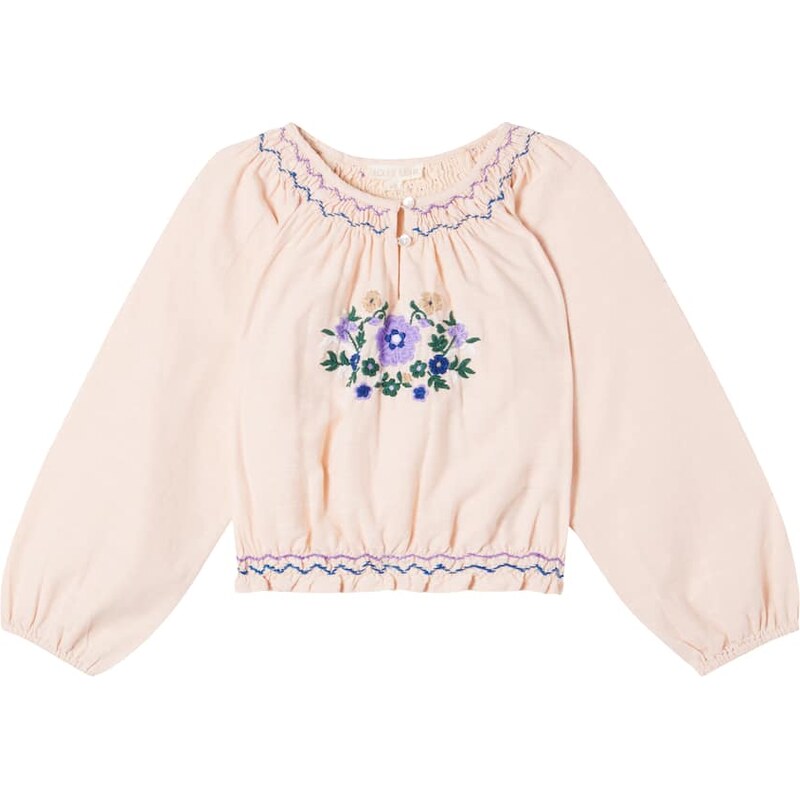 Louise Misha Marinella cotton and linen blouse