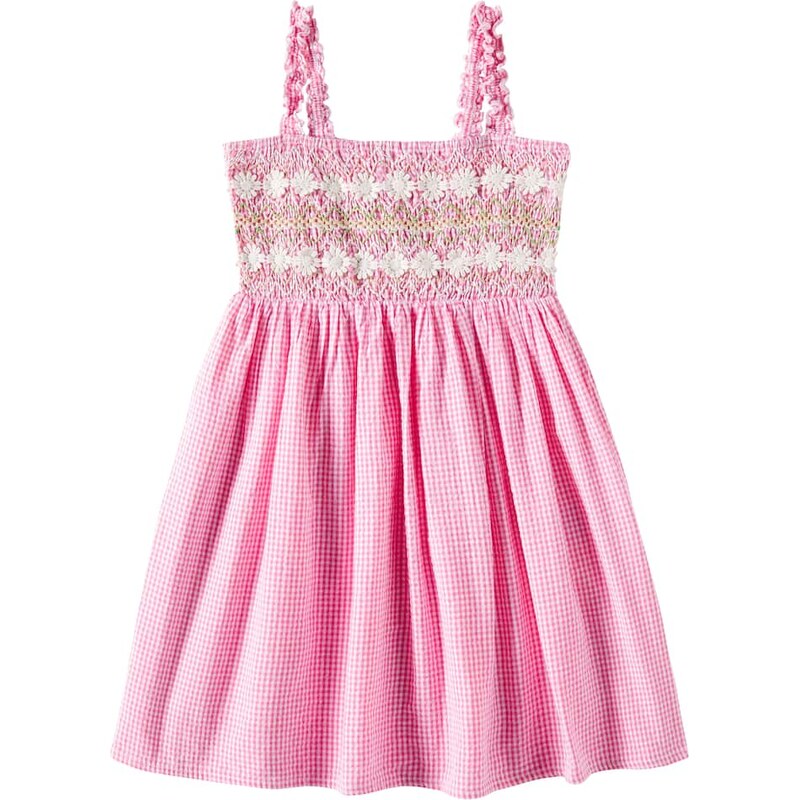 Louise Misha Tessa smocked gingham cotton dress