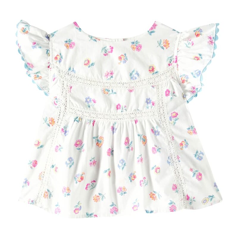 Louise Misha Baby Armande floral cotton poplin top