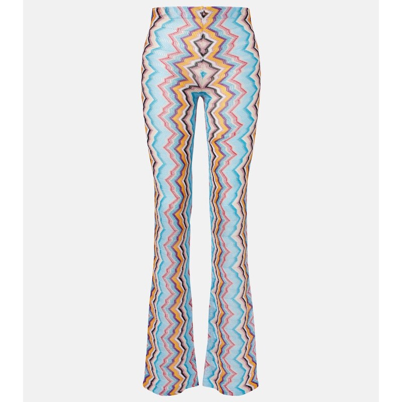 Flerové kalhoty Missoni Zigzag v multicolor tónu