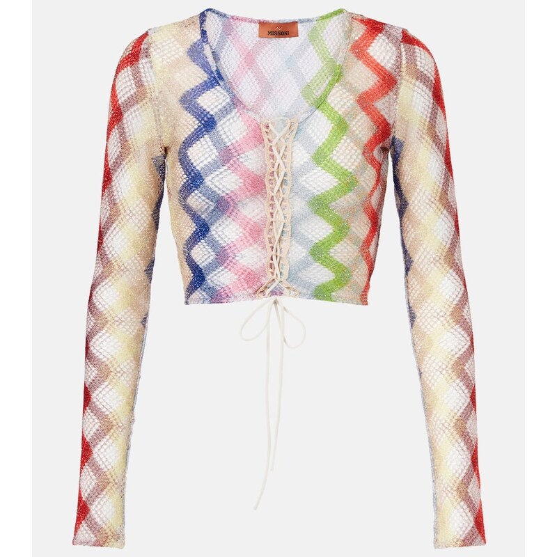 Missoni Zigzag crochet crop top