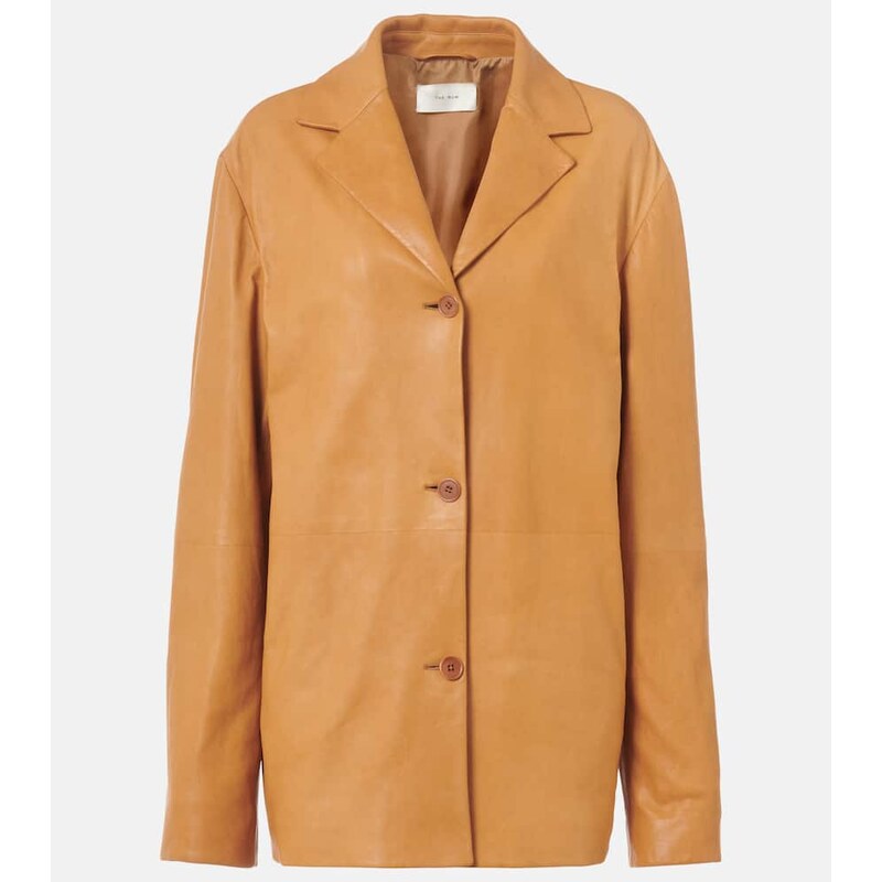 The Row Fabian leather jacket