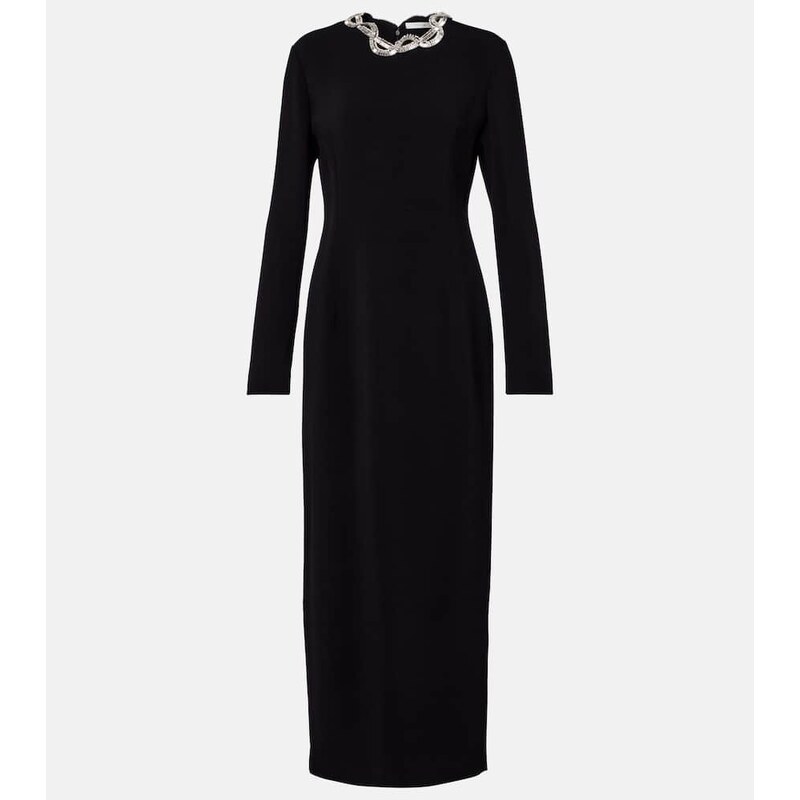 The Row Mitsuko embellished cady midi dress