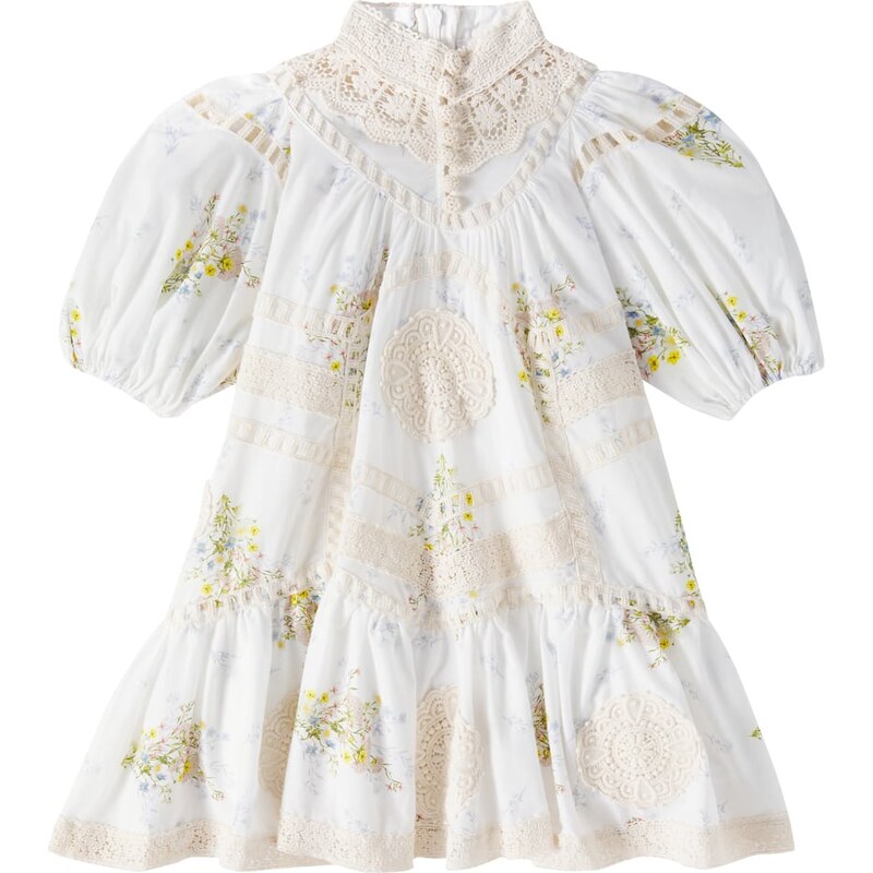 Petite Amalie Doily floral cotton voile dress