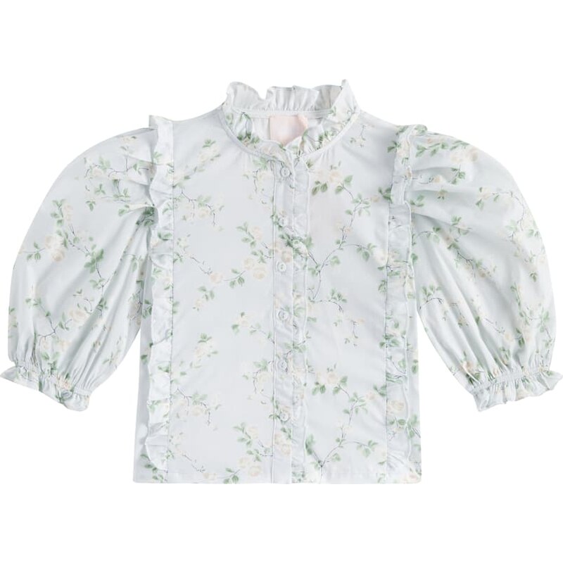 Petite Amalie Printed cotton voile blouse