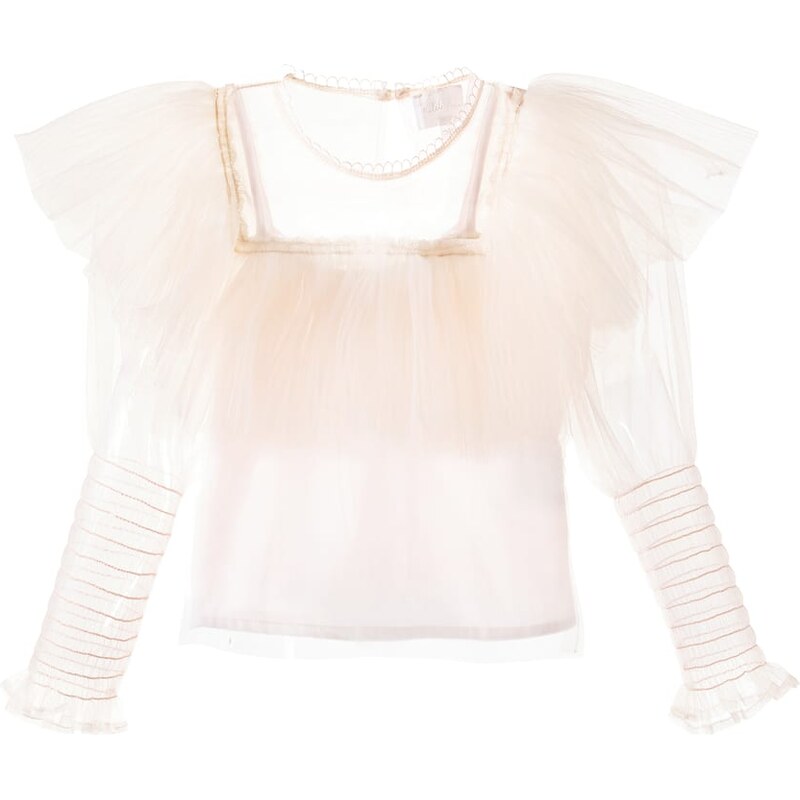 Petite Amalie Ruffled tulle blouse