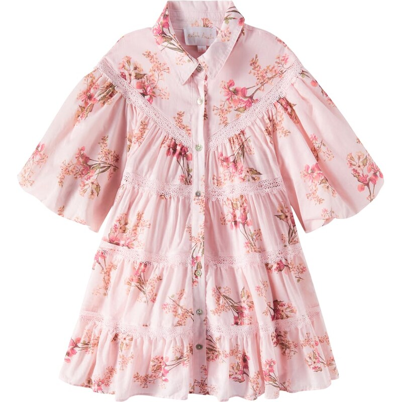Petite Amalie Floral tiered cotton shirt dress