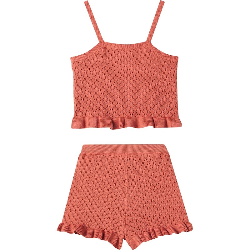 Rylee + Cru Cotton crochet top and shorts set