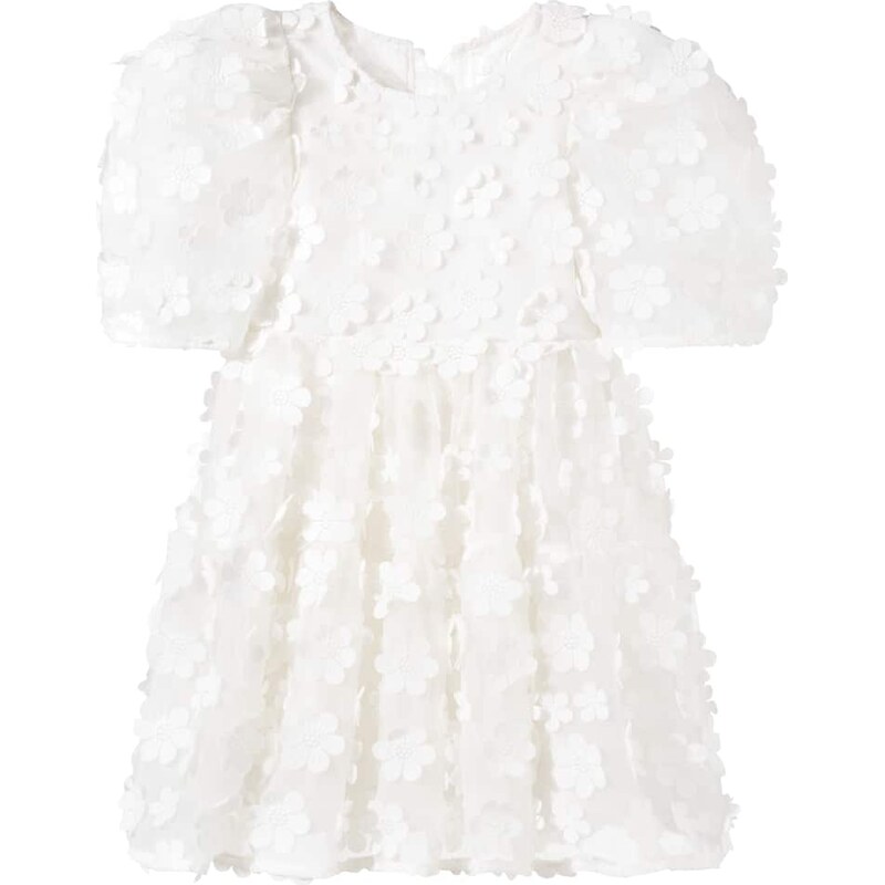 Petite Amalie Floral puff-sleeve organza dress