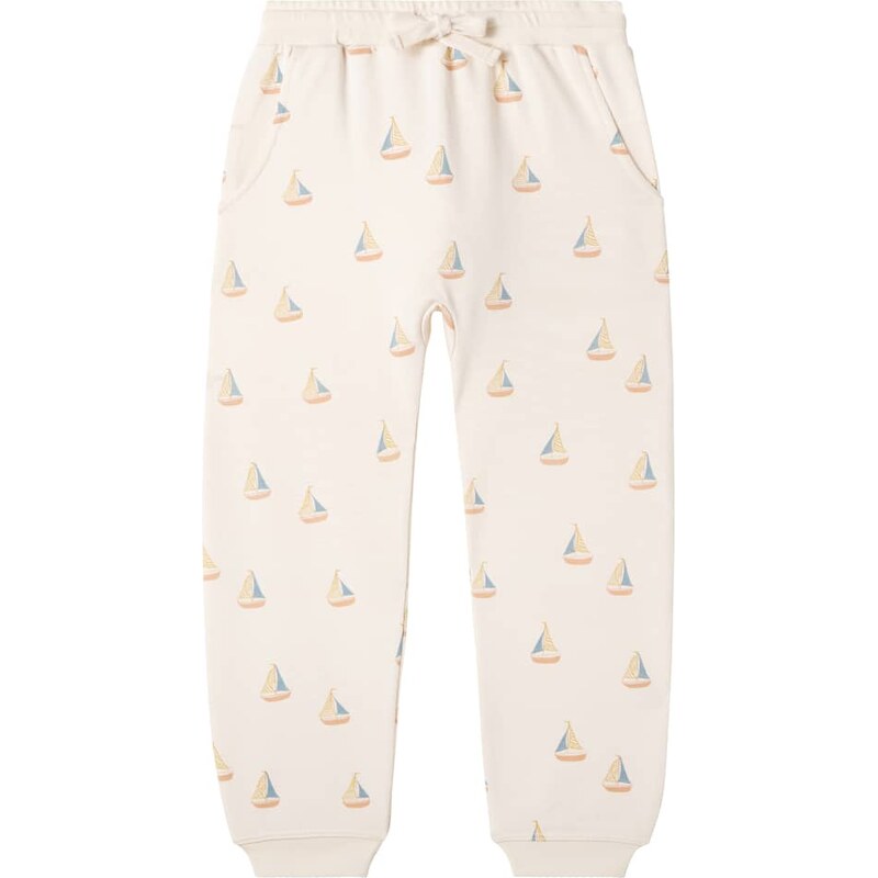 Rylee + Cru Printed cotton-blend fleece sweatpants