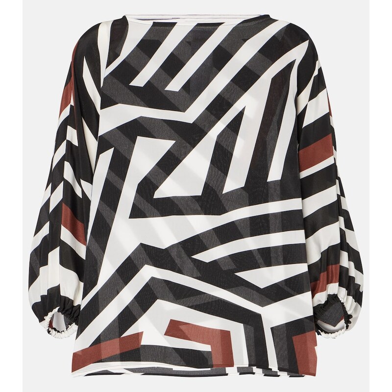 Max Mara Camino striped silk top
