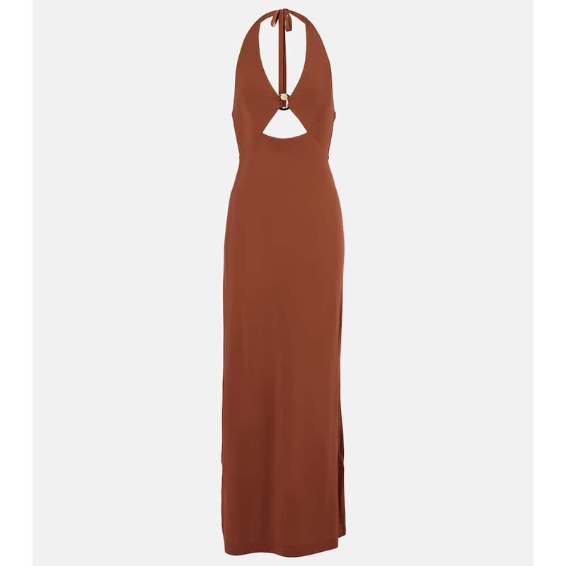 Max Mara Ghiotto halterneck cutout maxi dress