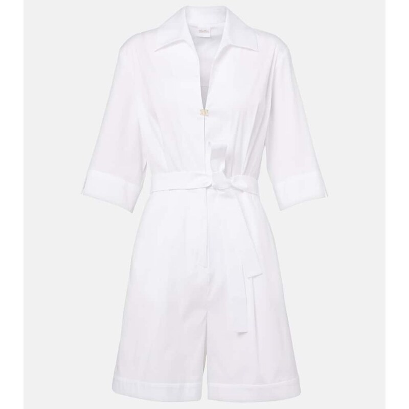 Max Mara Canard cotton-blend poplin romper