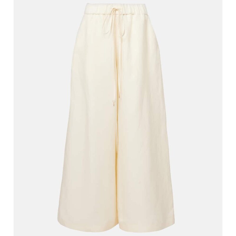 Gabriela Hearst Gelos linen and silk wide-leg pants