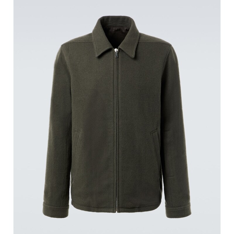 Pánská košilová bunda Rick Owens Brad v zelené barvě