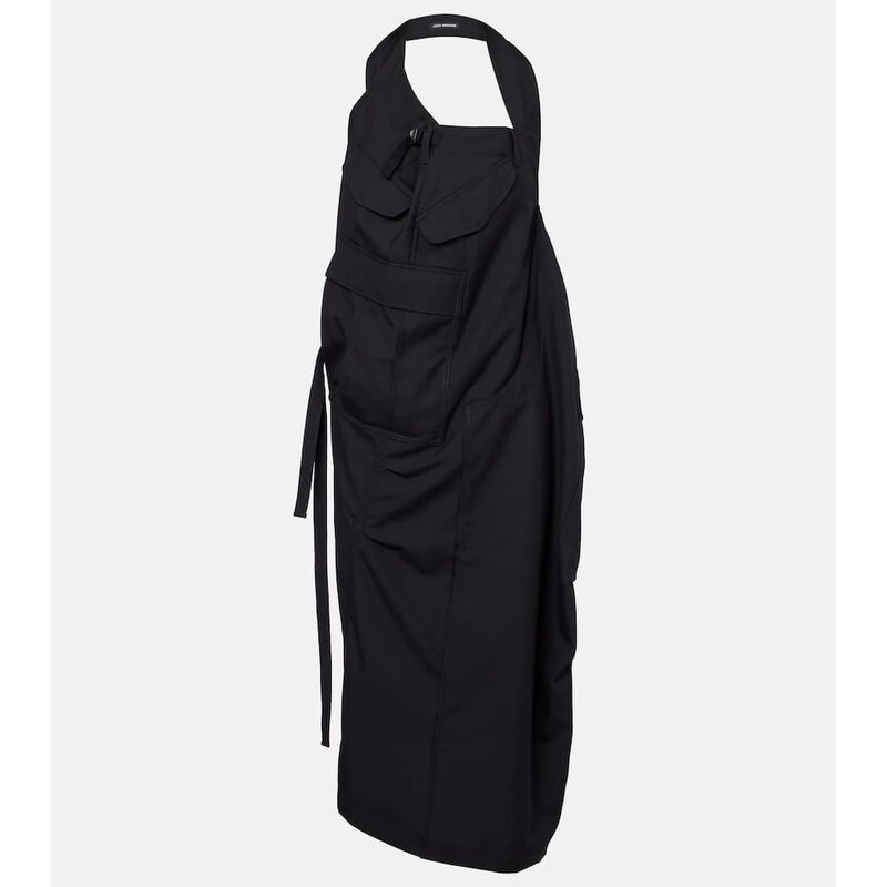Junya Watanabe Halterneck wool midi dress
