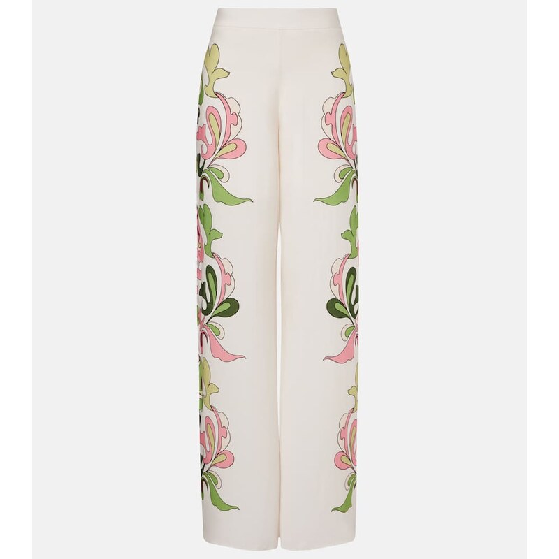Adriana Degreas Inamorata printed high-rise wide-leg pants