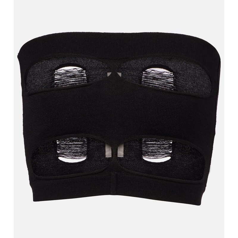 Rick Owens Cutout strapless wool top