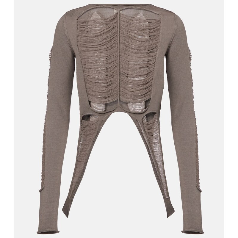 Dámský svetr z vlny barvy Dust od Rick Owens
