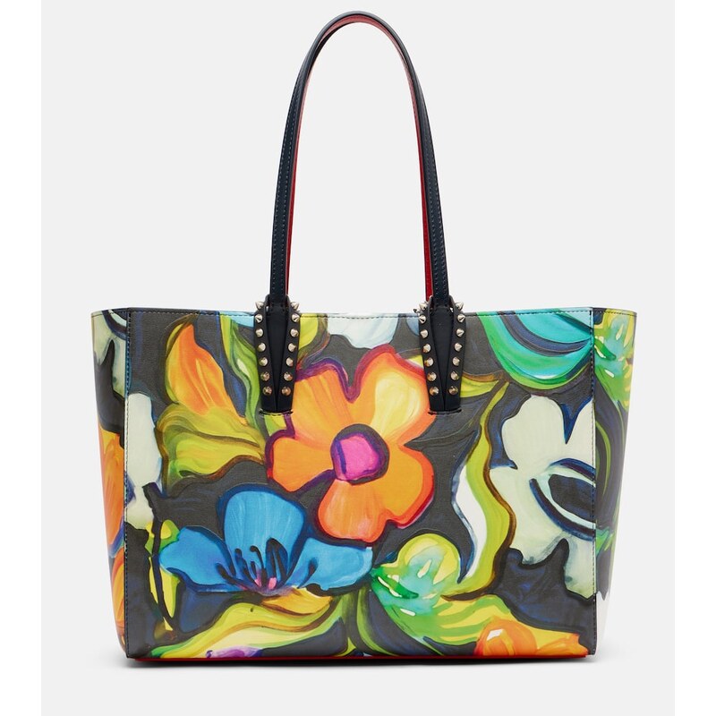 Christian Louboutin Cabata Small floral leather tote bag