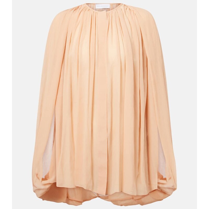 Stella McCartney Draped silk chiffon blouse