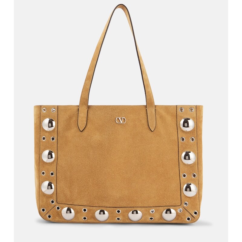 Valentino Garavani NellcÃ´te Medium studded suede shopper