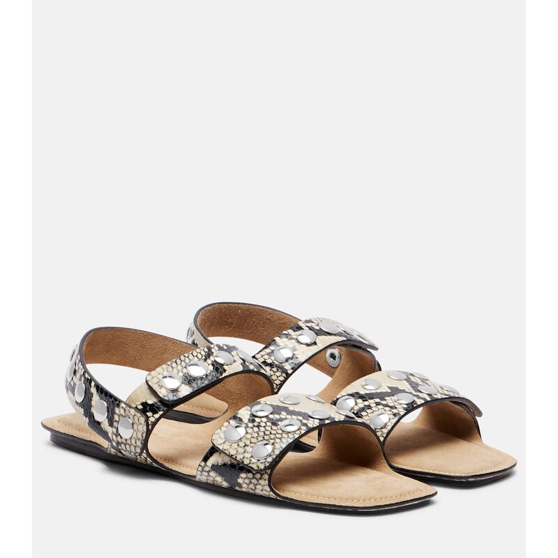 Khaite Boden snake-effect leather sandals