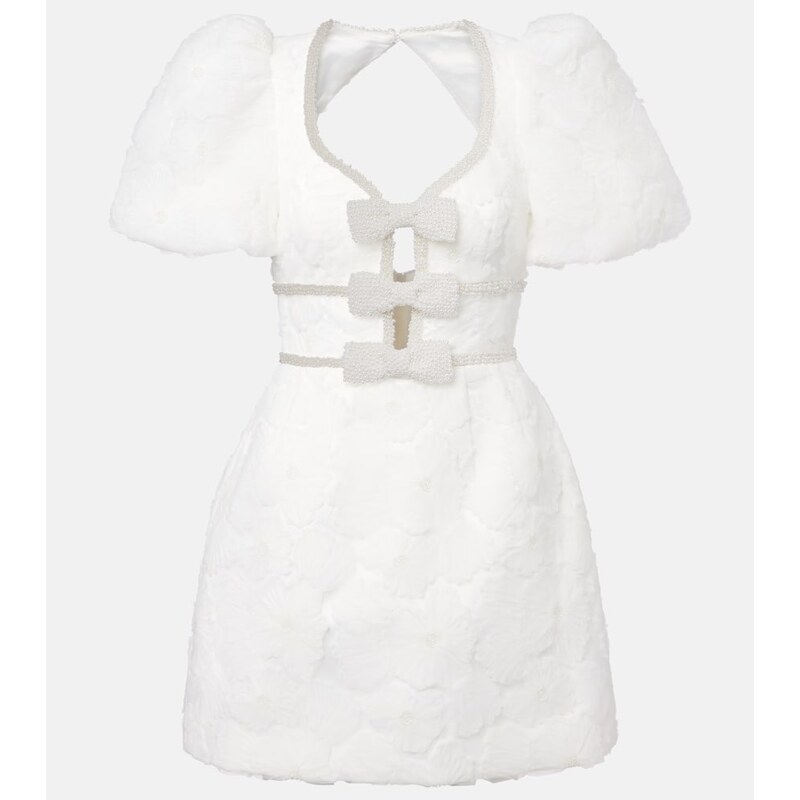 Rebecca Vallance Delilah bow-detail embellished minidress