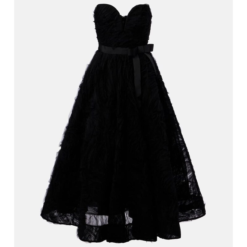 Rebecca Vallance Willow embroidered tulle midi dress