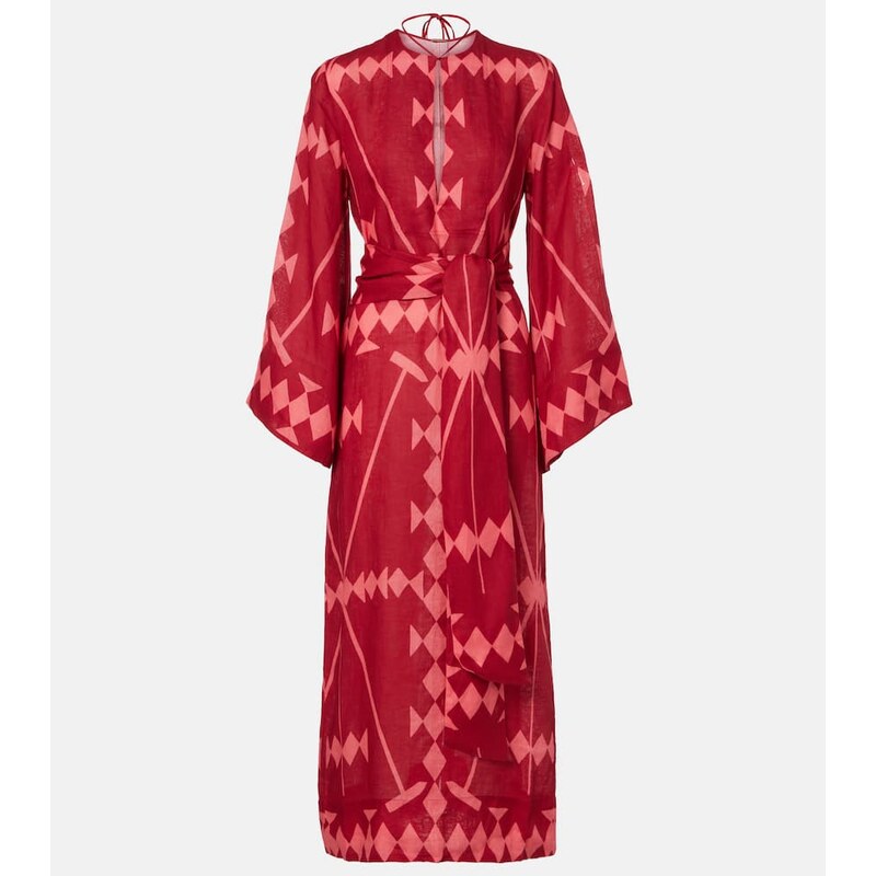 Johanna Ortiz Printed linen maxi dress