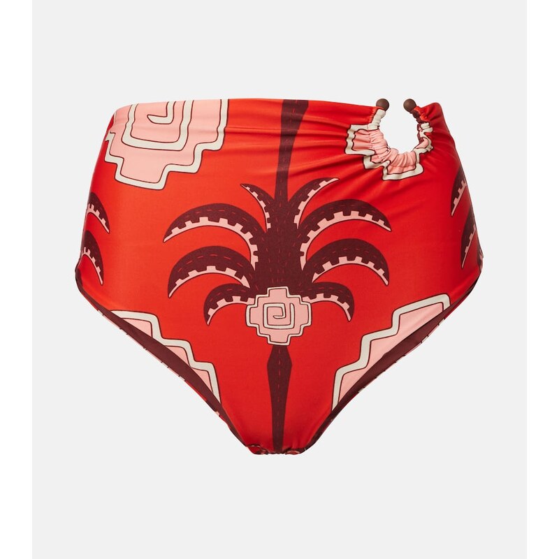 Johanna Ortiz Taita printed high-rise bikini bottoms