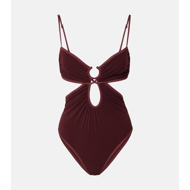 Johanna Ortiz Cutout gathered terry swimsuit