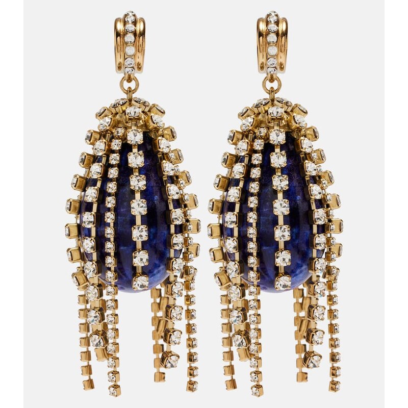 Chloé Crystal-embellished drop earrings