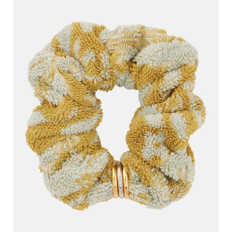 Chloé Chloé Plage floral cotton terry scrunchie