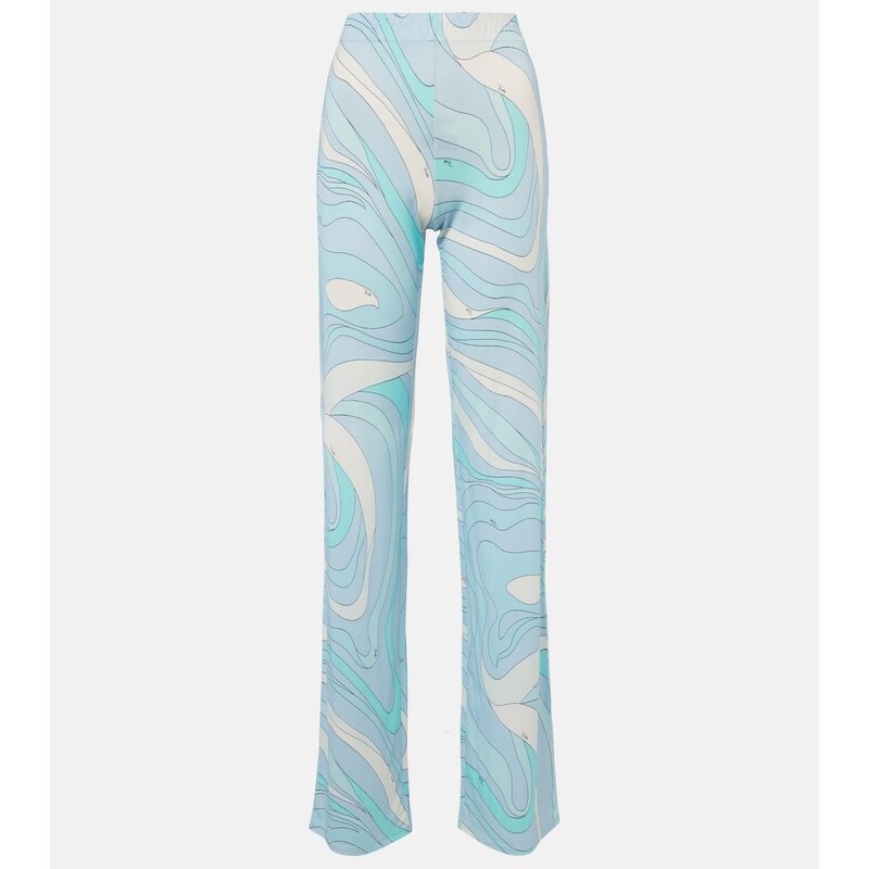 Pucci Marmo satin jersey straight pants